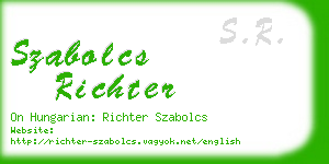 szabolcs richter business card